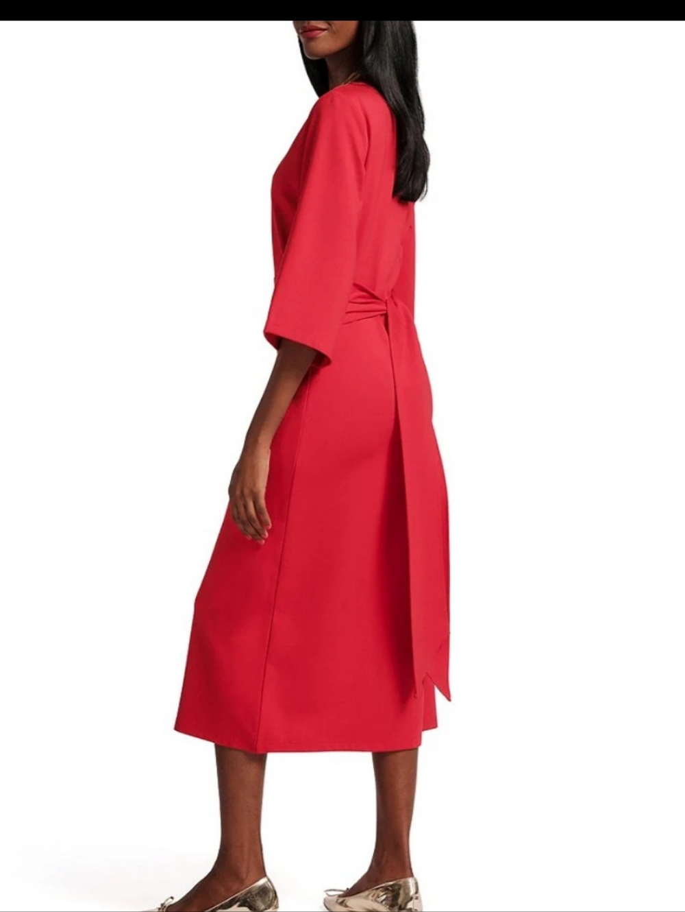 Frances Valentine Red Whitney Wrap Dress Women’s Sz Large NWT - Picture 3 of 16
